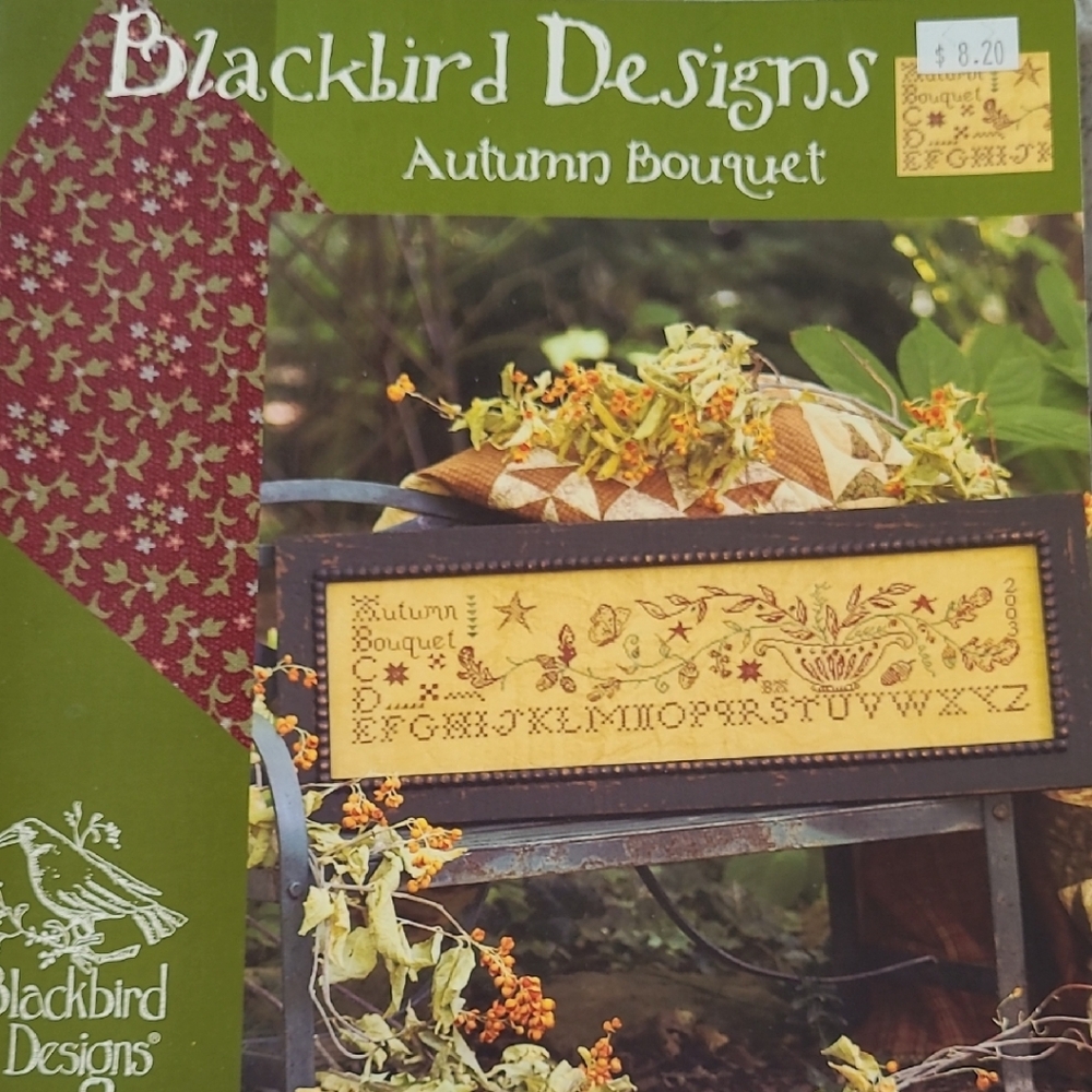 Autumn Bouquet Cross Stitch Kit - Green and Yellow